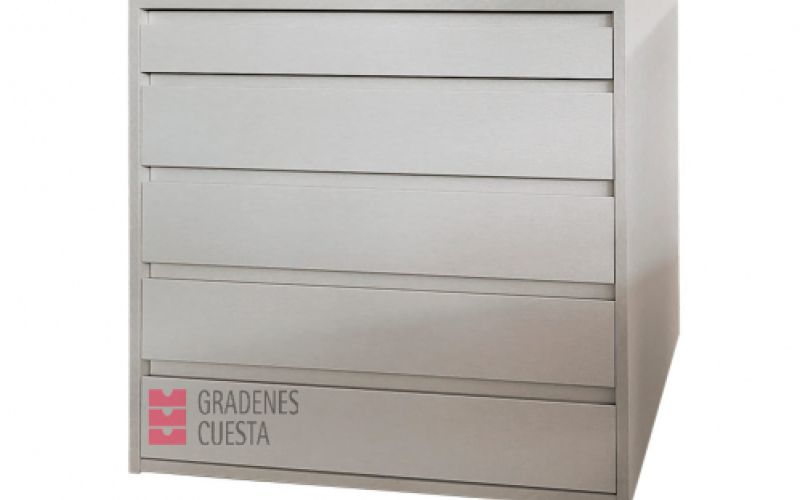 Cajonera con cuatro cajones de color blanco