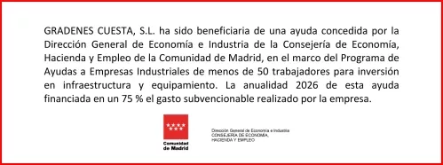 Ayuda Dirección General de Economía e Industria de la Consejería de Economía, Hacienda y Empleo de la Comunidad de Madrid