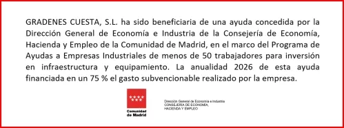 Ayuda Dirección General de Economía e Industria de la Consejería de Economía, Hacienda y Empleo de la Comunidad de Madrid